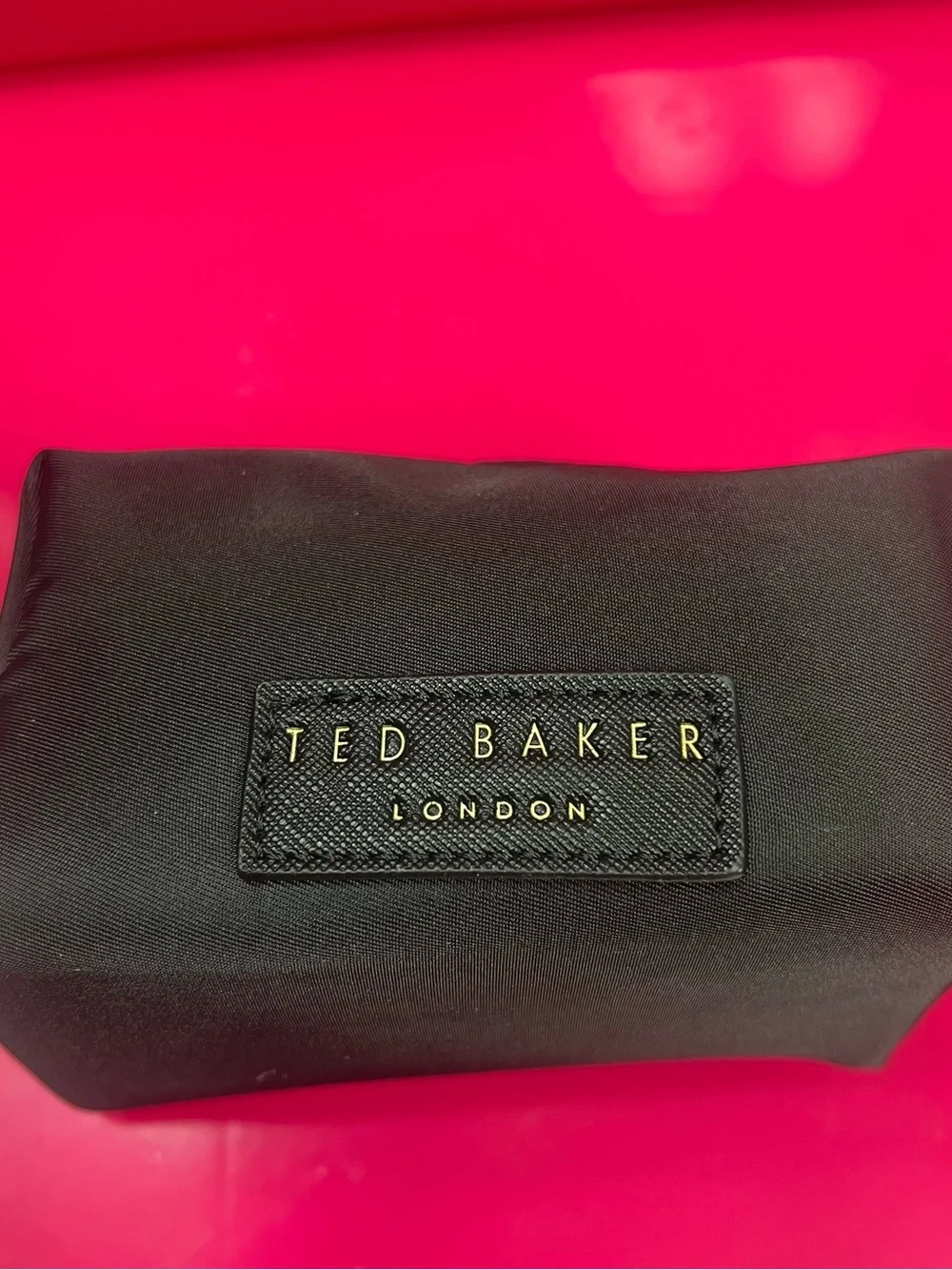 Ted Baker Black Nylon Cosmetic Pouch NWOT